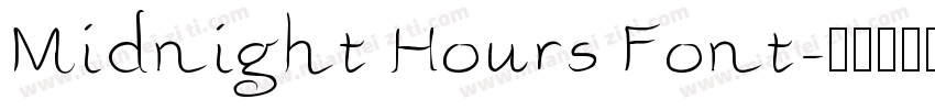 Midnight Hours Font字体转换